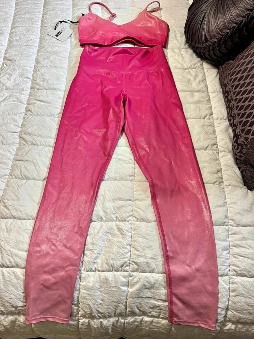 Beach Riot Active Set: Piper Legging & Matching Top in Strawberry Sunset Ombre